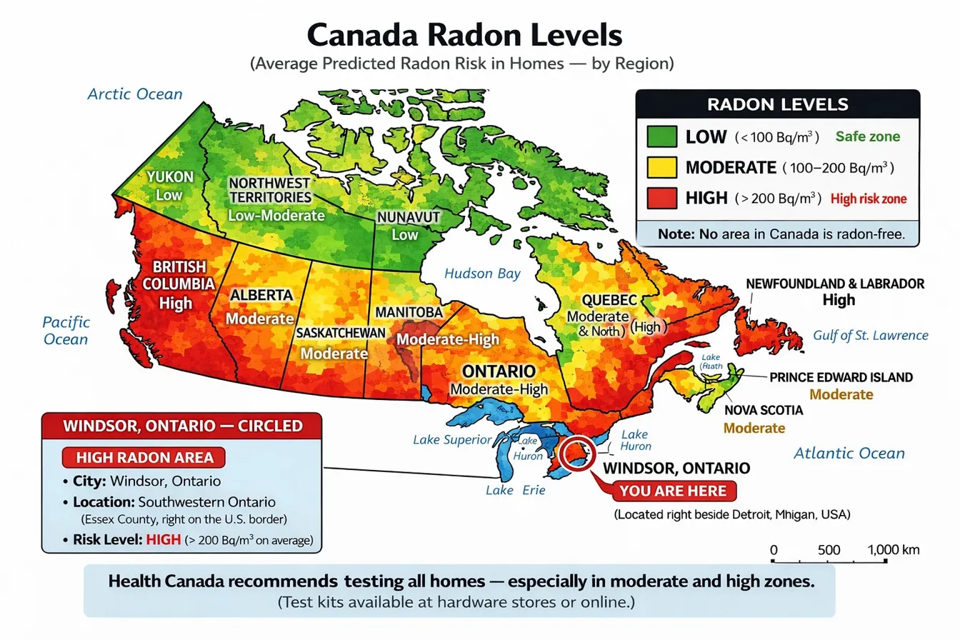 Canada Radon Levels Map